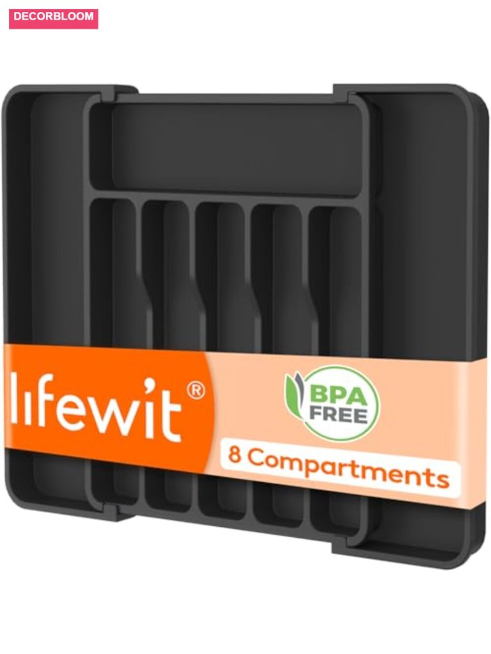 Expandable Silverware Drawer Organizer BPA Free Plastic Utensil Tray 7